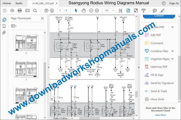 Ssangyong Rodius Wiring Diagrams
